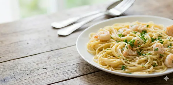 簡単エビマヨパスタの写真